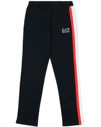 EA7 - Logo Side Striped Sweatpants - Lyst