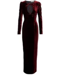 Alessandra Rich - Bow-Knot Openwork Velvet Dress - Lyst