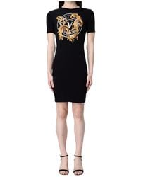 Versace Jeans Couture - Couture Baroque Logo Dress - Lyst