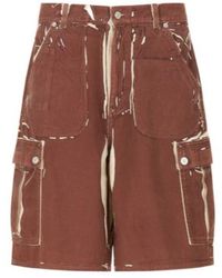 Marni - Screen-Printed Denim Cargo Shorts - Lyst