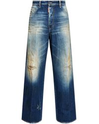 DSquared² - Loose Fit Distressed Jeans - Lyst