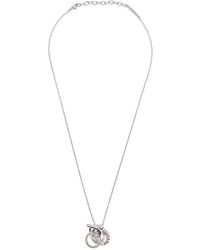 Ferragamo - Ferragamo Gancini Embellished Pendant Necklace - Lyst