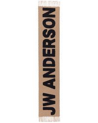 JW Anderson - Jw Anderson Logo Detailed Fringed Scarf - Lyst