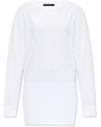 DSquared² - Slogan Printed Long-Sleeved Mini Dress - Lyst