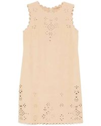 Ermanno Scervino - Broderie-Anglaise Midi Dress - Lyst