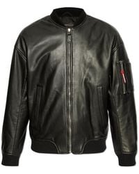 DSquared² - Zip-Up Leather Jacket - Lyst