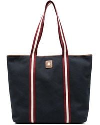Bally - Striped-Panel Top Handle Bag - Lyst