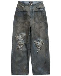 Balenciaga - Patched Pockets Baggy Jeans - Lyst