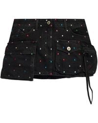 The Attico - The Fay Embellished Mini Skirt - Lyst