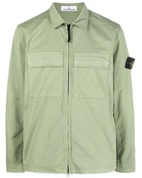 Stone Island - Compass-Logo Shirt Jacket - Lyst