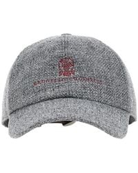 Brunello Cucinelli - Textured Baseball Cap - Lyst