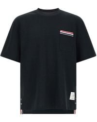 Thom Browne - Rwb Embroidered Crewneck T-Shirt - Lyst