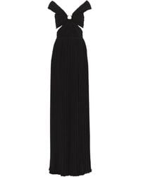 Chloé - Off-Shoulder Pleated Midi Dress - Lyst