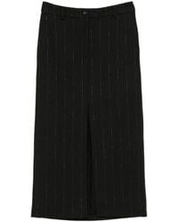 Seventy - Pinstripe Front-Slit Skirt - Lyst