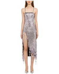 The Attico - The Avery Embellished Sleeveless Midi Dress - Lyst