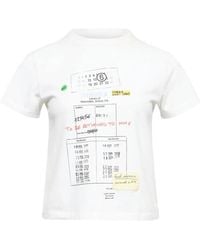 MM6 by Maison Margiela - Graphic Print Crewneck T-Shirt - Lyst