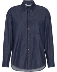 Max Mara - Long-Sleeve Denim Shirt - Lyst