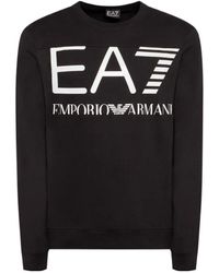 EA7 - Round-Necked Logo Sweater - Lyst