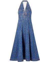Cult Gaia - Rowyn Denim Midi Dress - Lyst