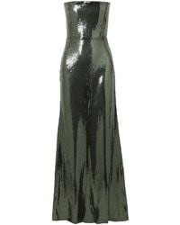Alex Perry - Strapless Sequined Mesh Gown - Lyst