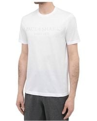 Paul & Shark - T-Shirt With Round Neck And Short Sleeves - Lyst