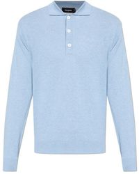 DSquared² - Long Sleeved Polo Jumper - Lyst