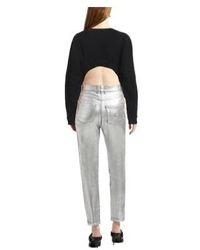 Saint Laurent - Off-Shoulder Drop Shoulder Long Sleeve Top - Lyst