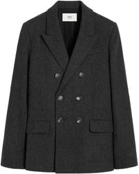Ami Paris - Double Breasted Long Sleeved Blazer - Lyst