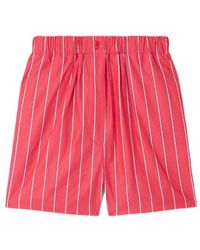Frankie Shop - Lui Striped Cotton-Poplin Shorts - Lyst