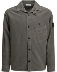 Stone Island - 'Moleskin' Casual Shirt - Lyst