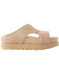 UGG - Solid Color Suede Slide Flats - Lyst