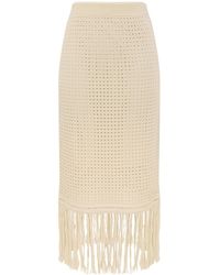 Zimmermann - Indra Fringe-Trimmed Skirt - Lyst