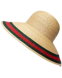 Gucci - Web Detailed Woven Hat - Lyst