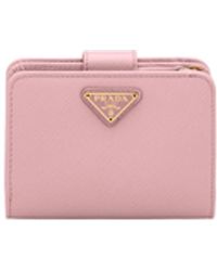 Prada - Small Saffiano Leather Wallet - Lyst