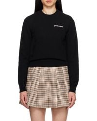 Palm Angels - Logo Embroidered Knitted Jumper - Lyst