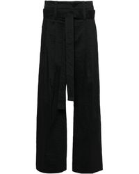 Issey Miyake - High-Waist Belted Trousers - Lyst