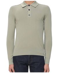 Burberry - Long Sleeved Knitted Polo Shirt - Lyst