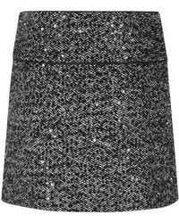 ERMANNO FIRENZE - Chevron Sequin Mini Skirt - Lyst