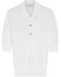 Sportmax - Casta Button Detailed Short-Sleeved Polo Top - Lyst