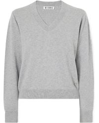 ÉTERNE - Cotton And Cashmere-Blend V-Neck Sweater - Lyst