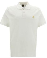 Moose Knuckles - Logo Patch Straight Hem Polo Shirt - Lyst