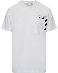 Off-White c/o Virgil Abloh - Logo Printed Crewneck T-Shirt - Lyst