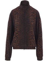 Balenciaga - Leopard Print Zipped Jacket - Lyst