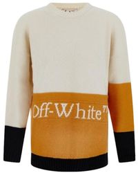 Off-White c/o Virgil Abloh - Logo Intarsia Knitted Jumper - Lyst
