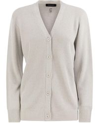 Fabiana Filippi - V-Neck Ribbed Cardigan - Lyst