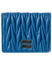 Miu Miu - Small Matelassé Nappa Leather Wallet - Lyst