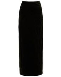 Jil Sander - Cotton Velvet Maxi Skirt - Lyst