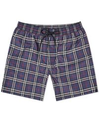 Burberry - Check Drawcord Swim Shorts - Lyst