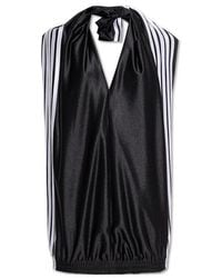 Balenciaga - V-Neck Sleeveless Mini Dress - Lyst