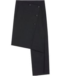 Courreges - Oblique Midi Skirt With Inserts - Lyst